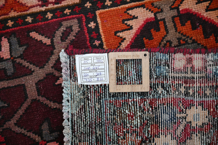 red Large rug 7' 3" x 8' 8"
