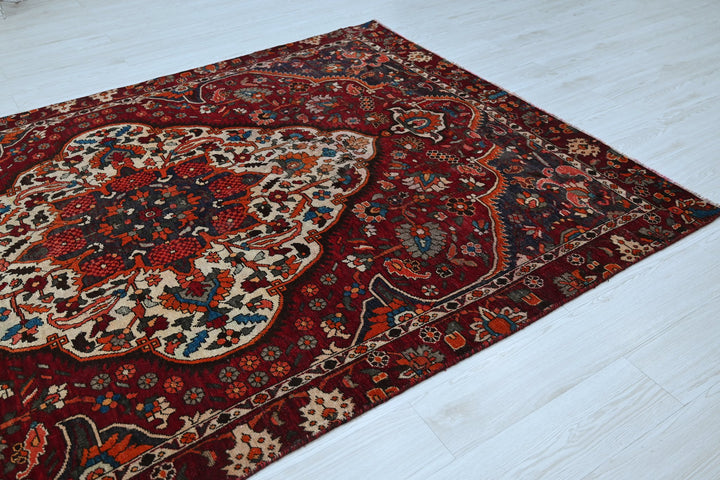 red Medium rug 5' 9" x 8' 10"