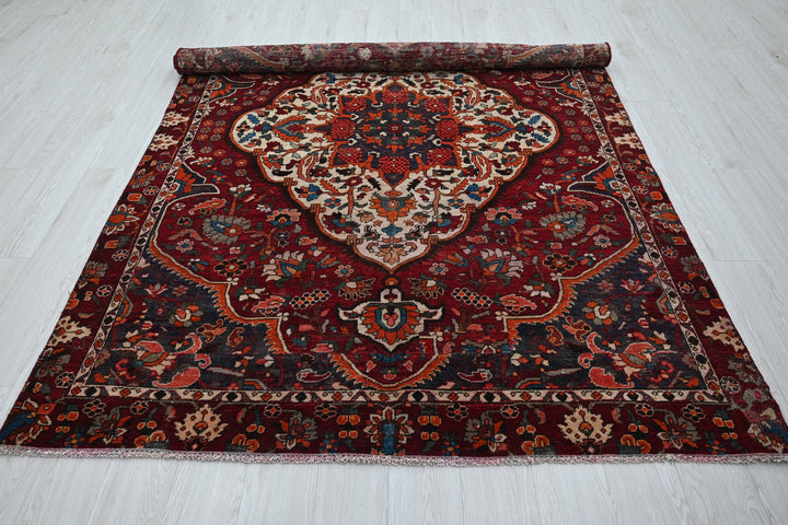 red Medium rug 5' 9" x 8' 10"