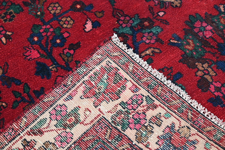 red Medium rug 6' 6" x 9' 5"