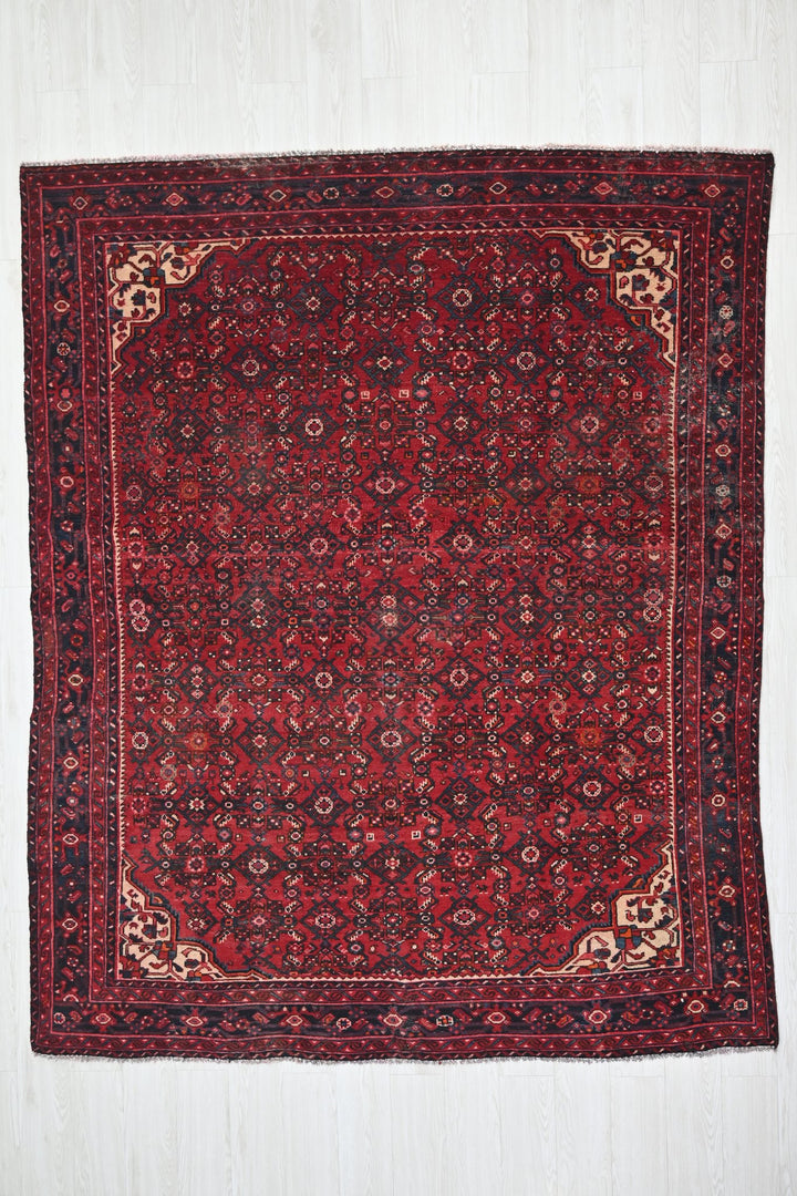red Large rug 6' 7" x 8' 2"