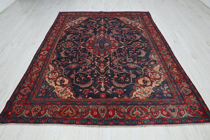 blue Medium rug 6' 2" x 8' 10"