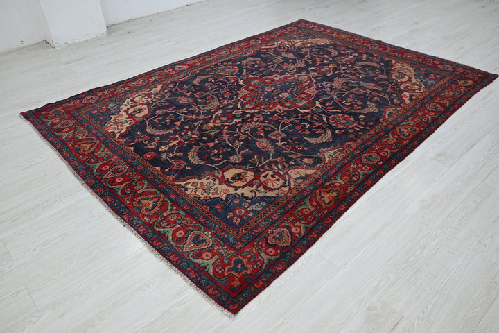 blue Medium rug 6' 2" x 8' 10"