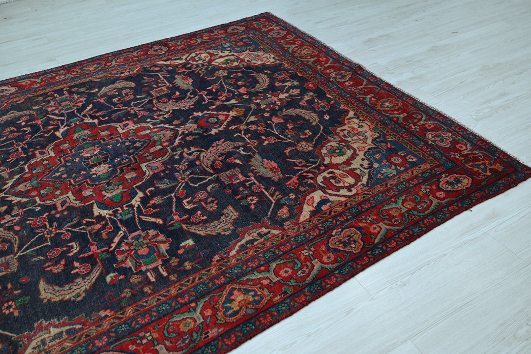 blue Medium rug 6' 2" x 8' 10"