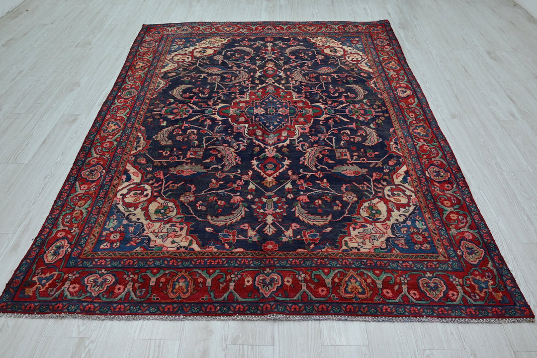 blue Medium rug 6' 2" x 8' 10"