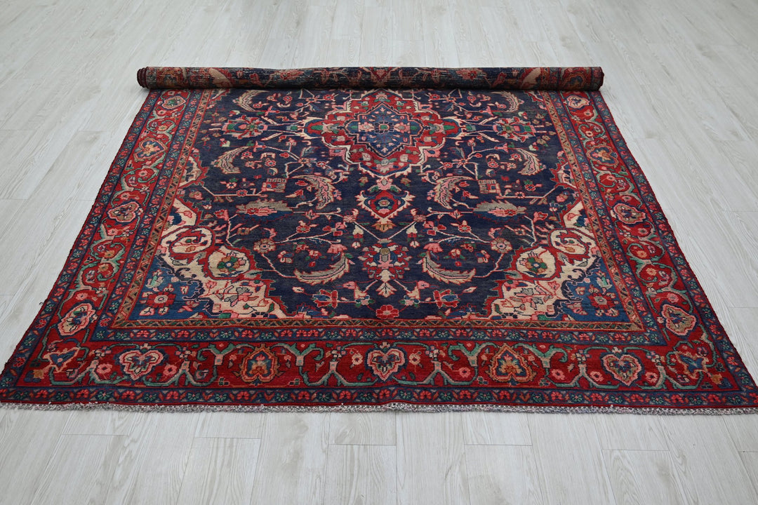 blue Medium rug 6' 2" x 8' 10"