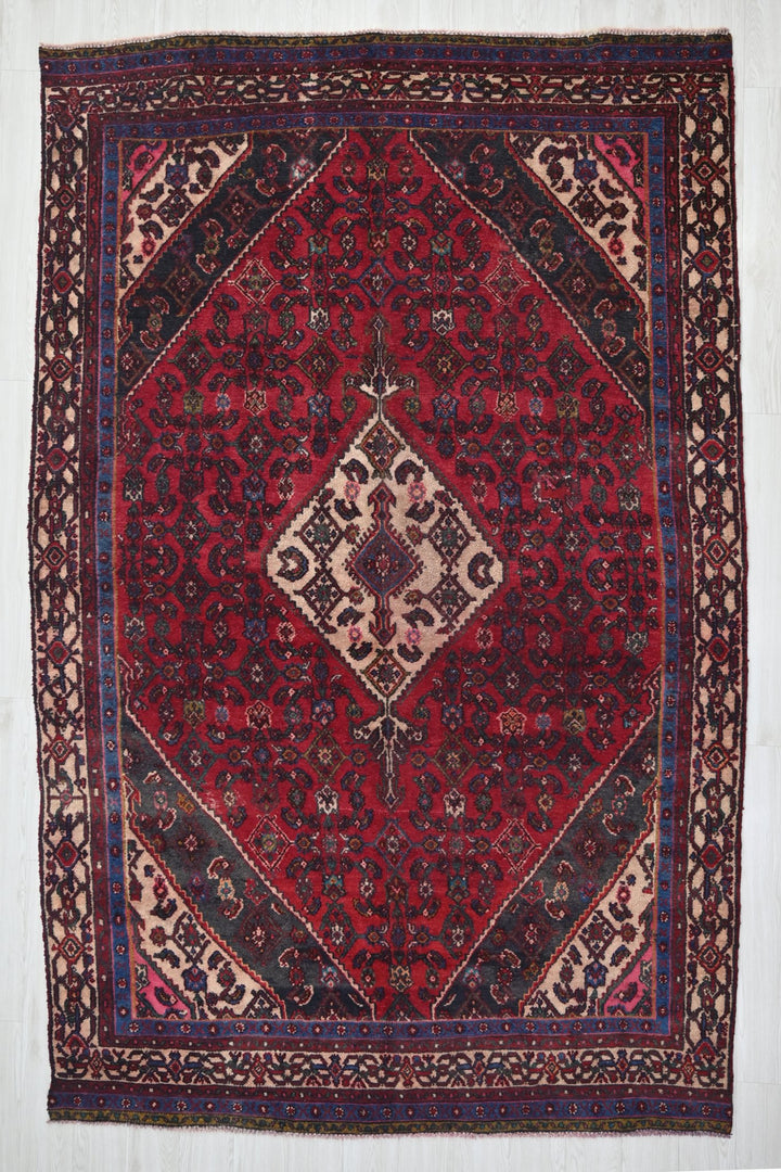 red Large rug 6' 7" x 10' 2"