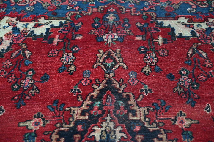 red Medium rug 6' 1" x 8' 11"