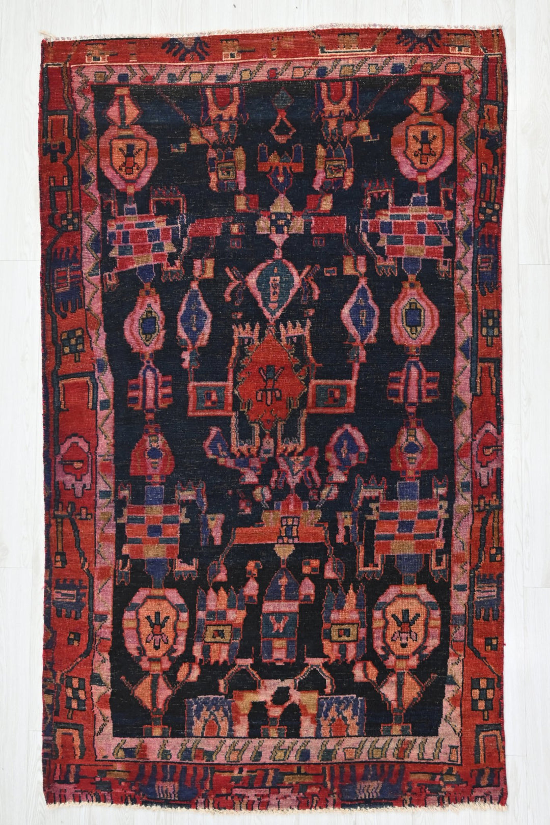 blue Medium rug 4' 3" x 7' 5"