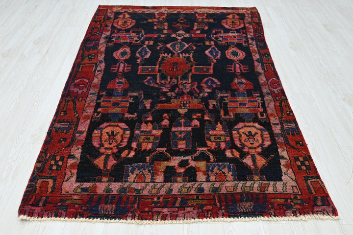 blue Medium rug 4' 3" x 7' 5"