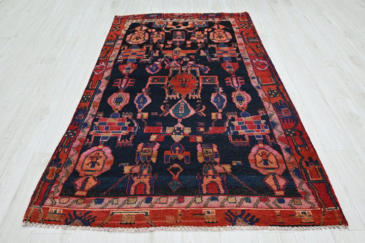 blue Medium rug 4' 3" x 7' 5"