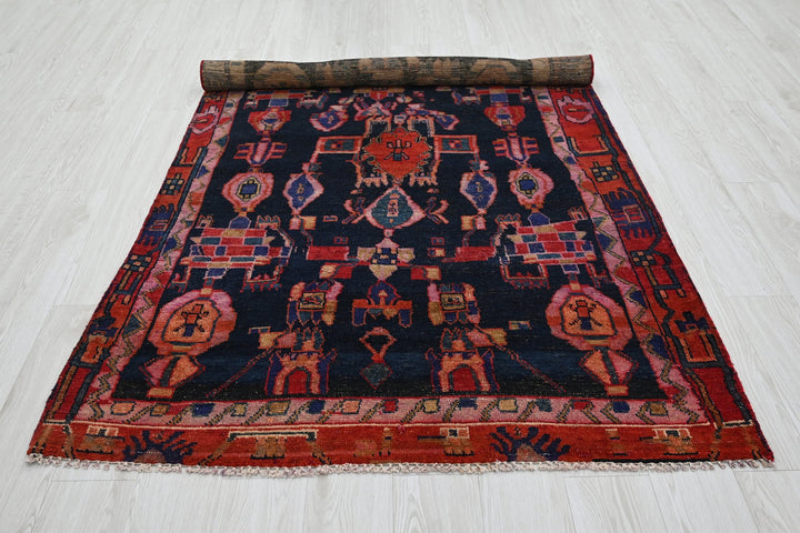 blue Medium rug 4' 3" x 7' 5"