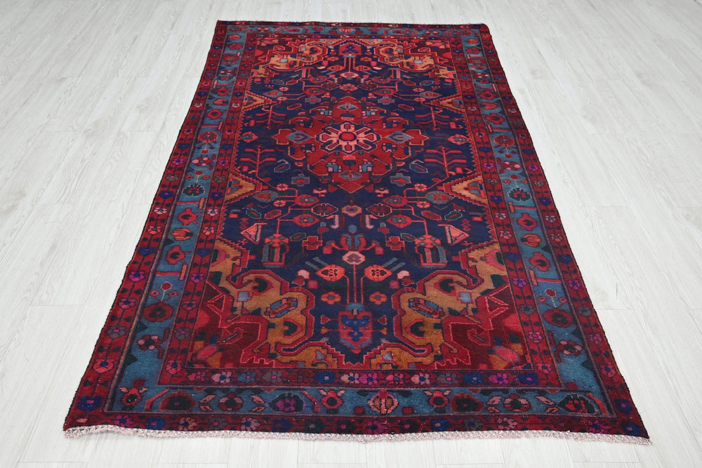 blue Medium rug 4' 5" x 7' 9"
