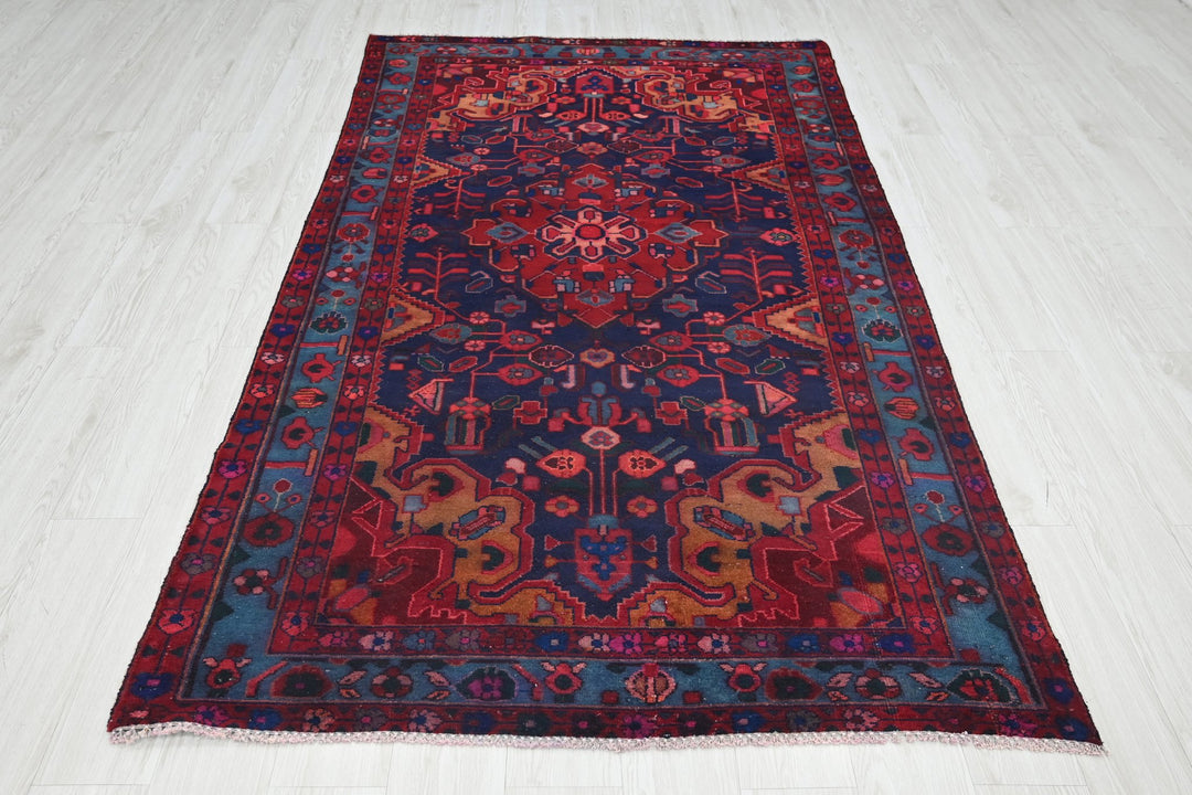 blue Medium rug 4' 5" x 7' 9"