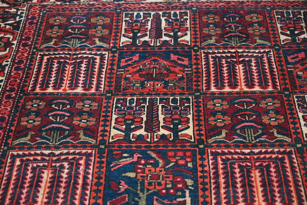 red Medium rug 4' 8" x 6' 4"