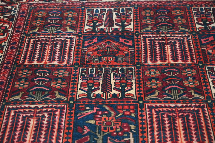 red Medium rug 4' 8" x 6' 4"