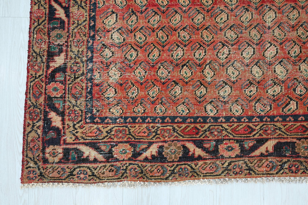 red Medium rug 4' 9" x 6' 7"