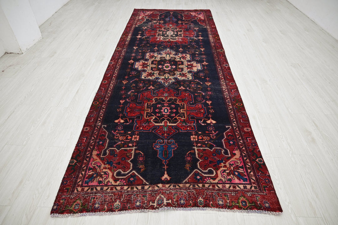 blue Oversized rug 4' 7" x 12' 2"