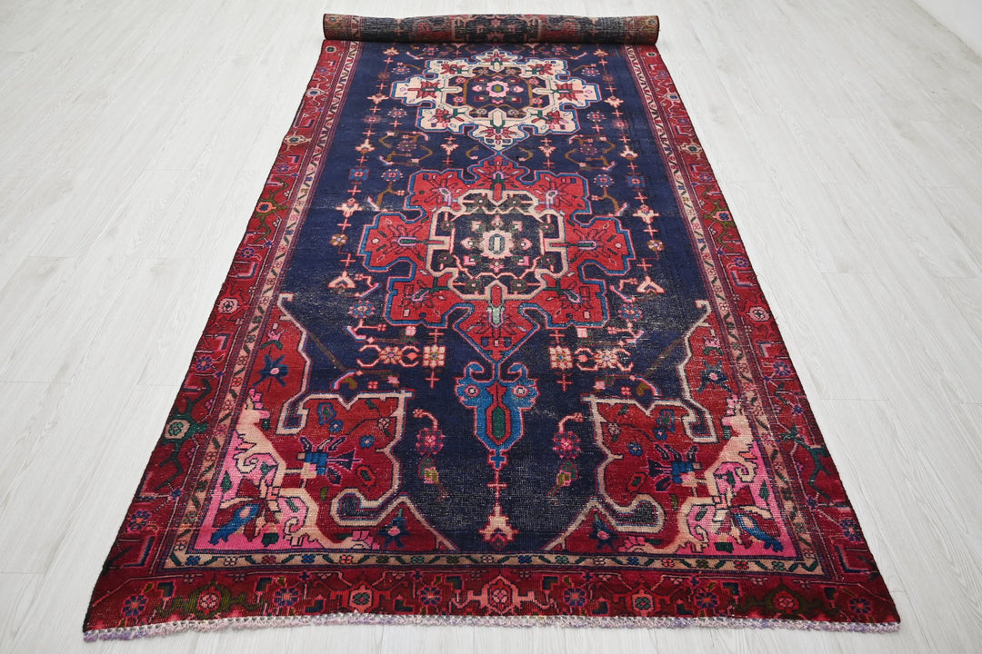 blue Oversized rug 4' 7" x 12' 2"