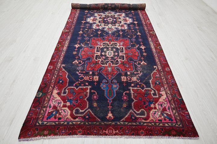blue Oversized rug 4' 7" x 12' 2"