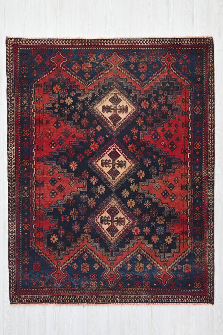 blue Medium rug 5' 0" x 6' 4"