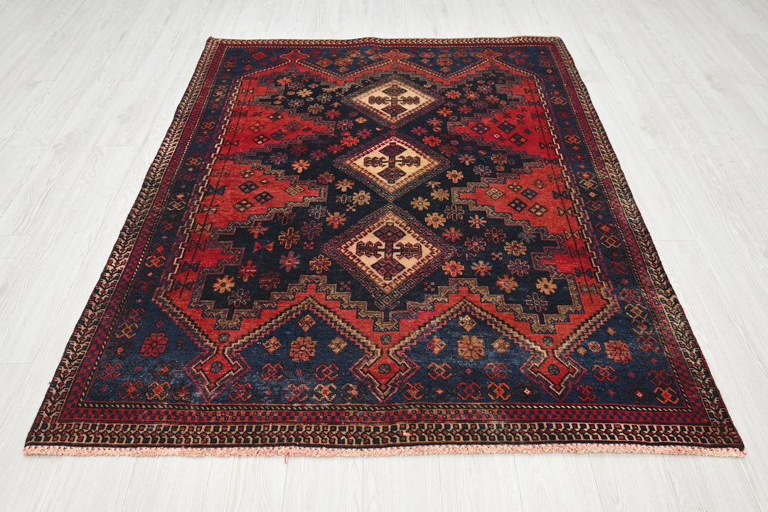 blue Medium rug 5' 0" x 6' 4"