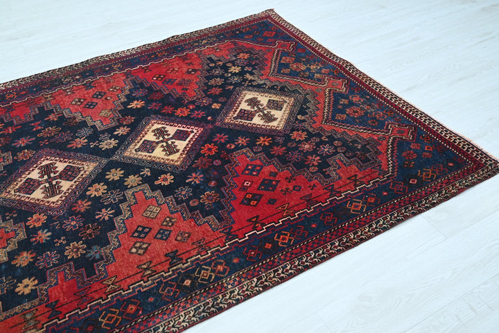 blue Medium rug 5' 0" x 6' 4"