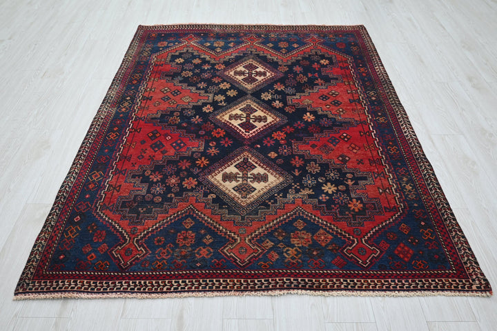 blue Medium rug 5' 0" x 6' 4"
