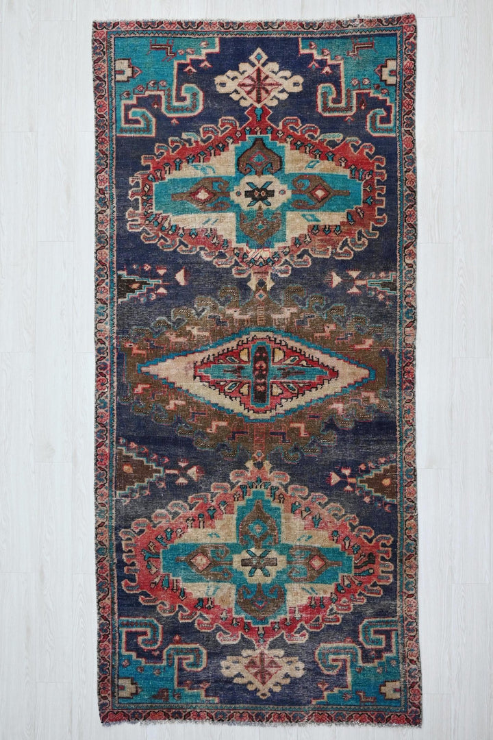 blue Medium rug 4' 2" x 9' 4"