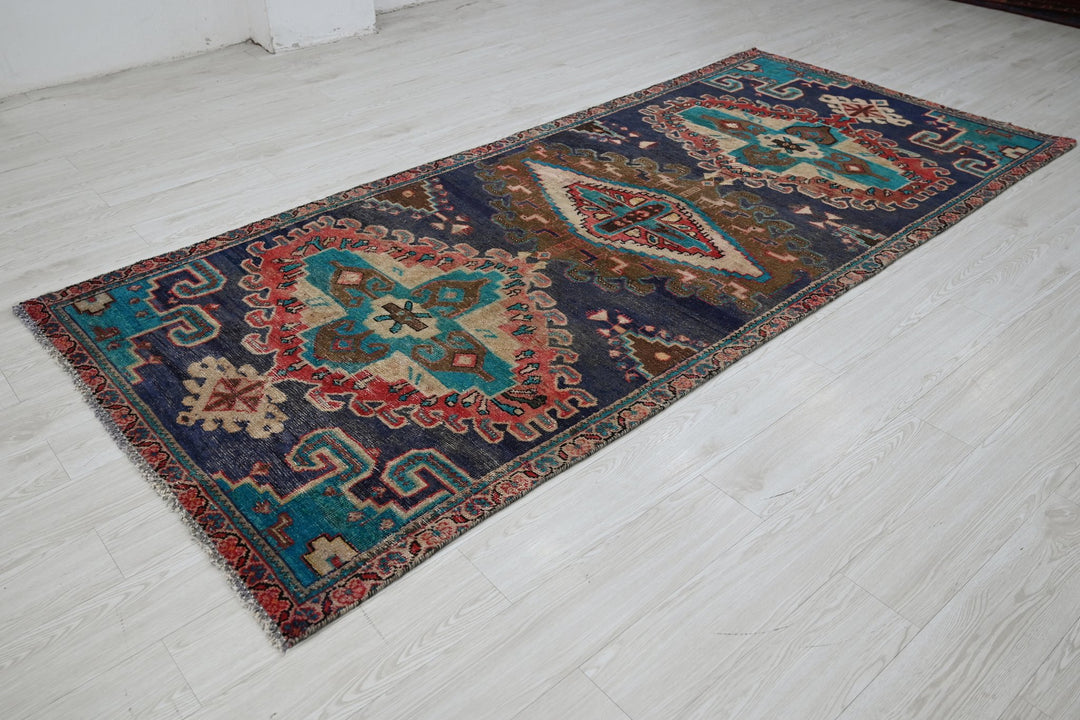blue Medium rug 4' 2" x 9' 4"