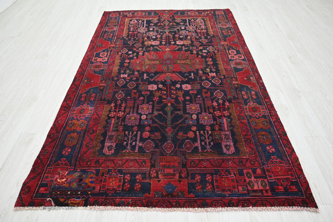 blue Medium rug 5' 1" x 8' 4"
