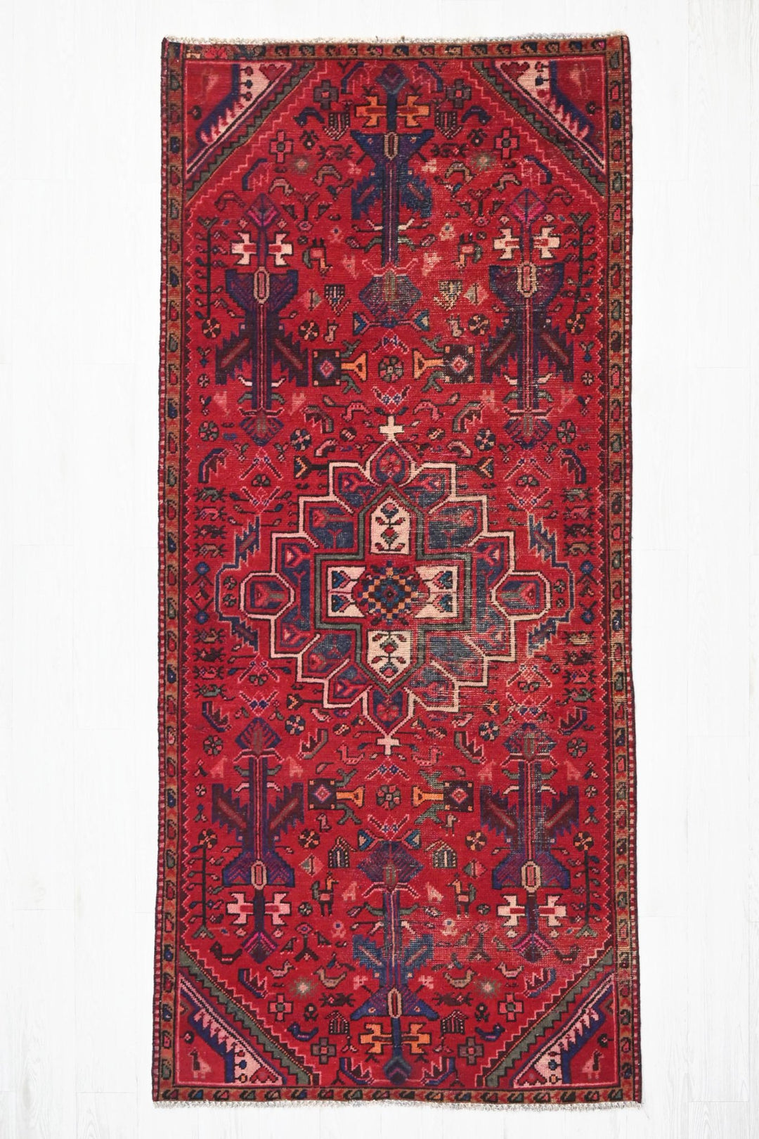 red Medium rug 3' 10" x 8' 8"