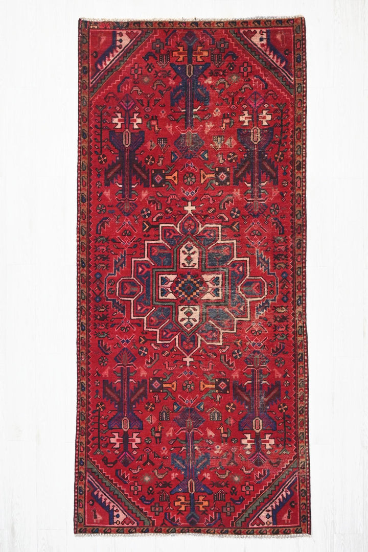 red Medium rug 3' 10" x 8' 8"