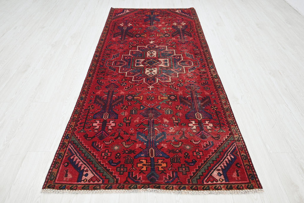 red Medium rug 3' 10" x 8' 8"