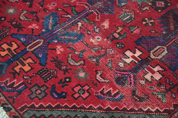 red Medium rug 3' 10" x 8' 8"