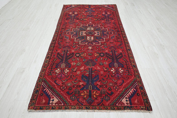 red Medium rug 3' 10" x 8' 8"