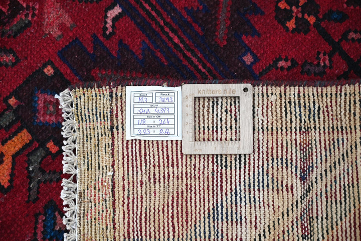 red Medium rug 3' 10" x 8' 8"