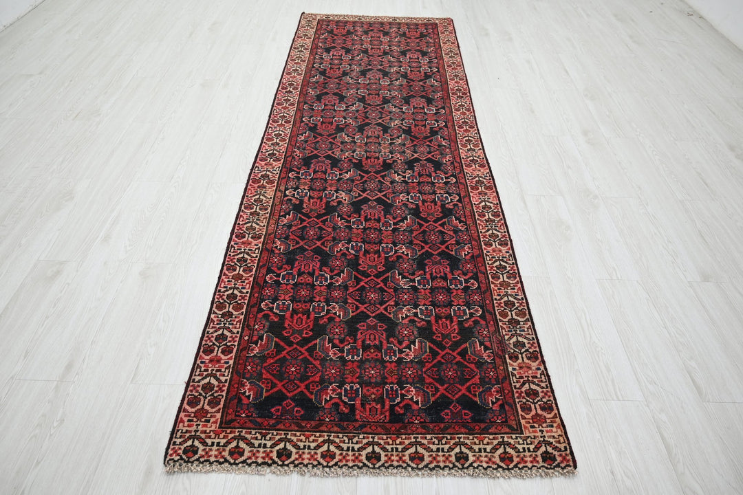 black Runner rug 3' 1" x 9' 10"