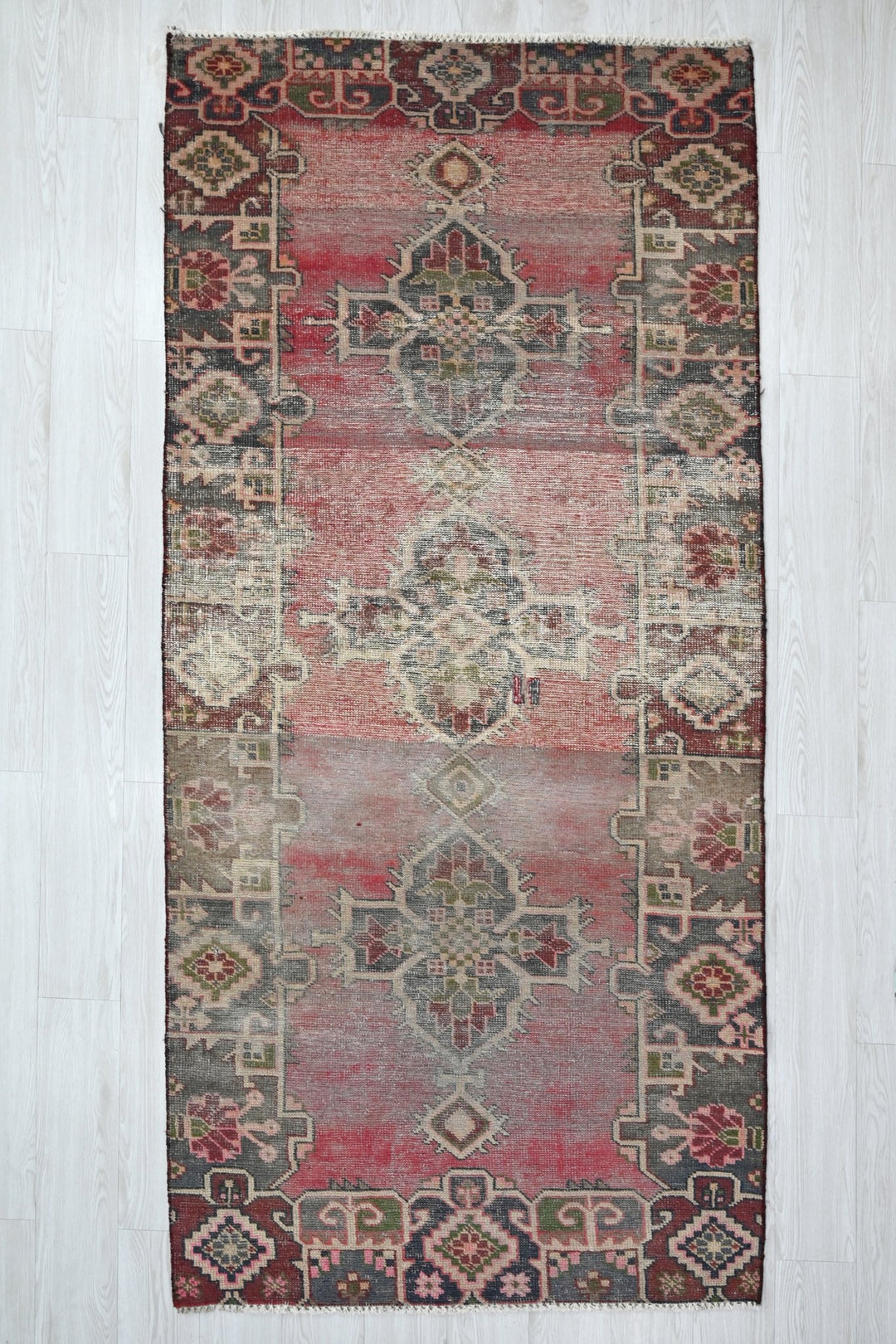 red Medium rug 3' 8" x 8' 7"
