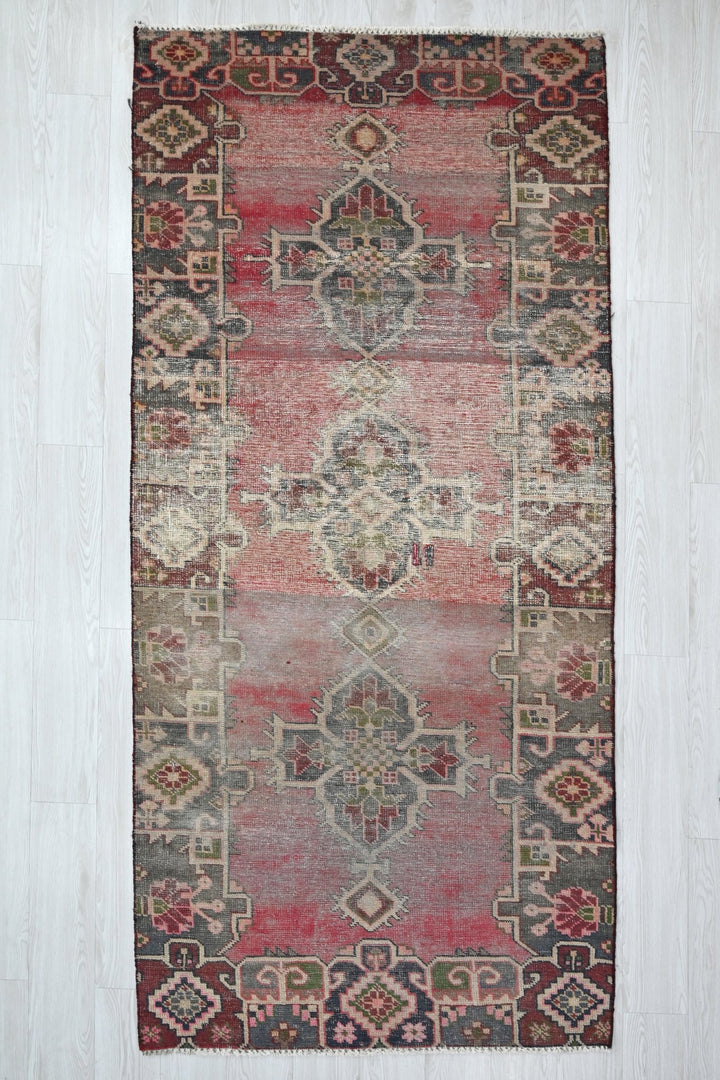 red Medium rug 3' 8" x 8' 7"
