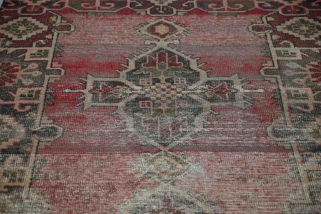 red Medium rug 3' 8" x 8' 7"