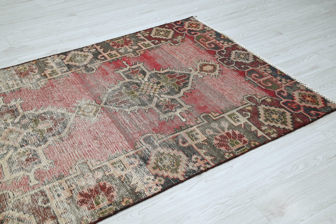red Medium rug 3' 8" x 8' 7"