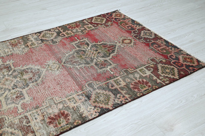 red Medium rug 3' 8" x 8' 7"