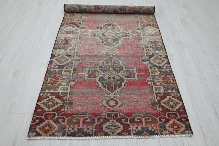 red Medium rug 3' 8" x 8' 7"