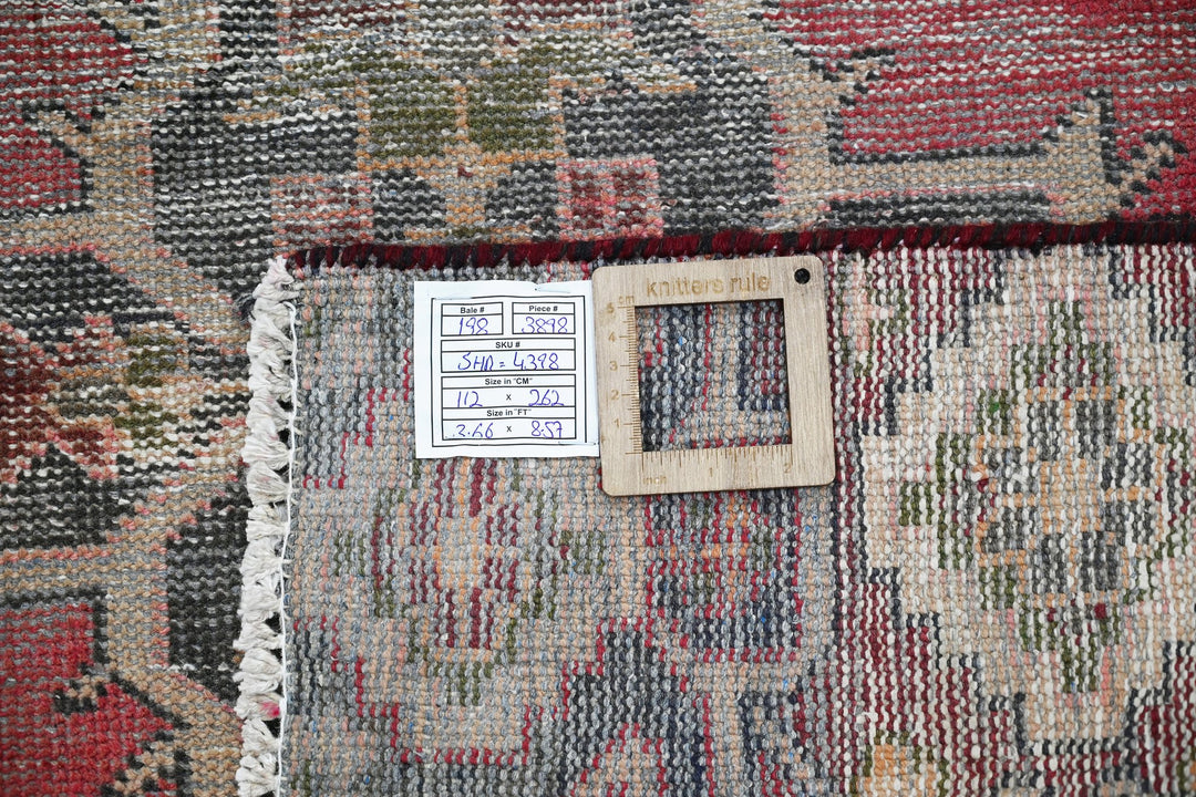 red Medium rug 3' 8" x 8' 7"