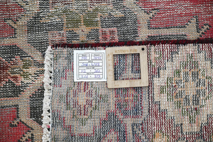 red Medium rug 3' 8" x 8' 7"