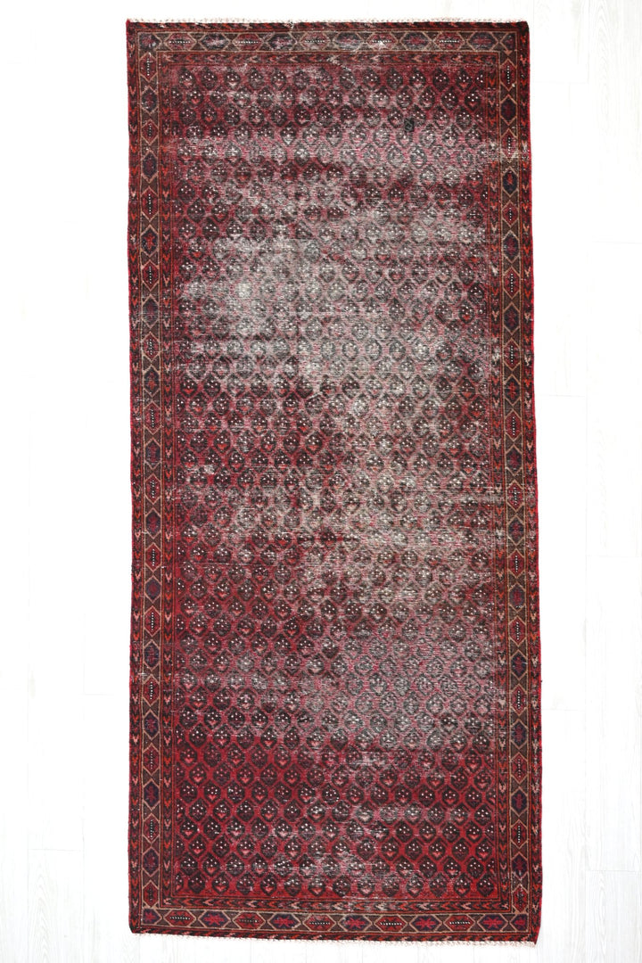 red Medium rug 3' 8" x 8' 9"