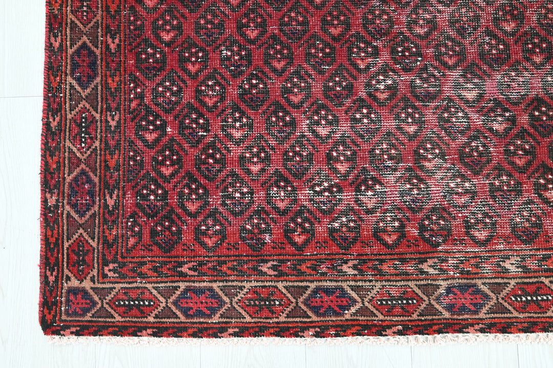 red Medium rug 3' 8" x 8' 9"