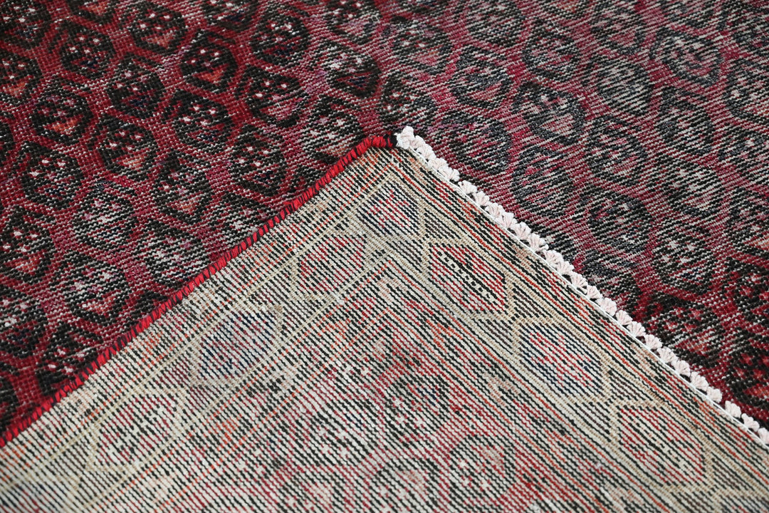 red Medium rug 3' 8" x 8' 9"