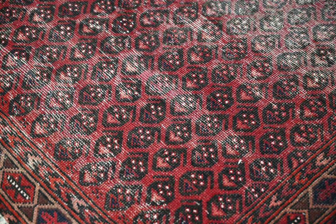 red Medium rug 3' 8" x 8' 9"